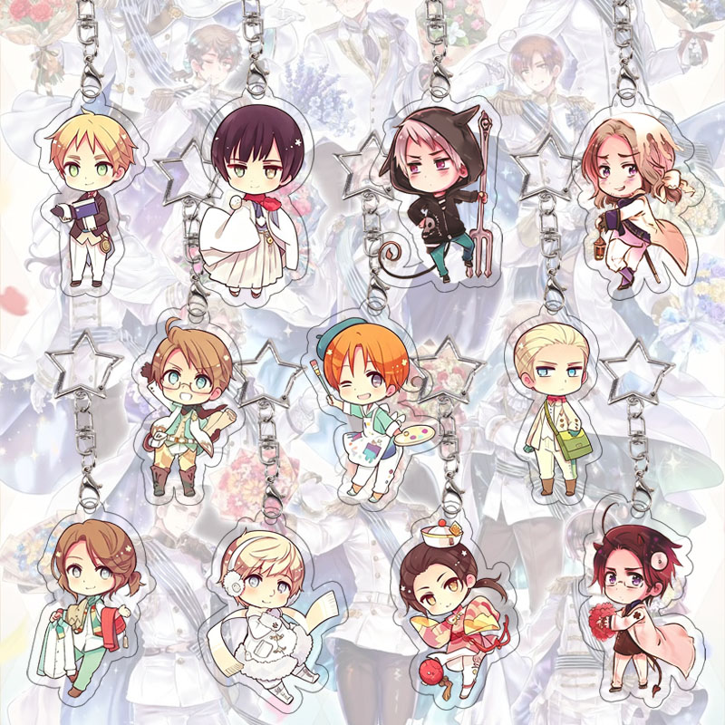 Prop De Cosplay - Hetalia Acrylic Keychain Kawaii Arthur Kirkland