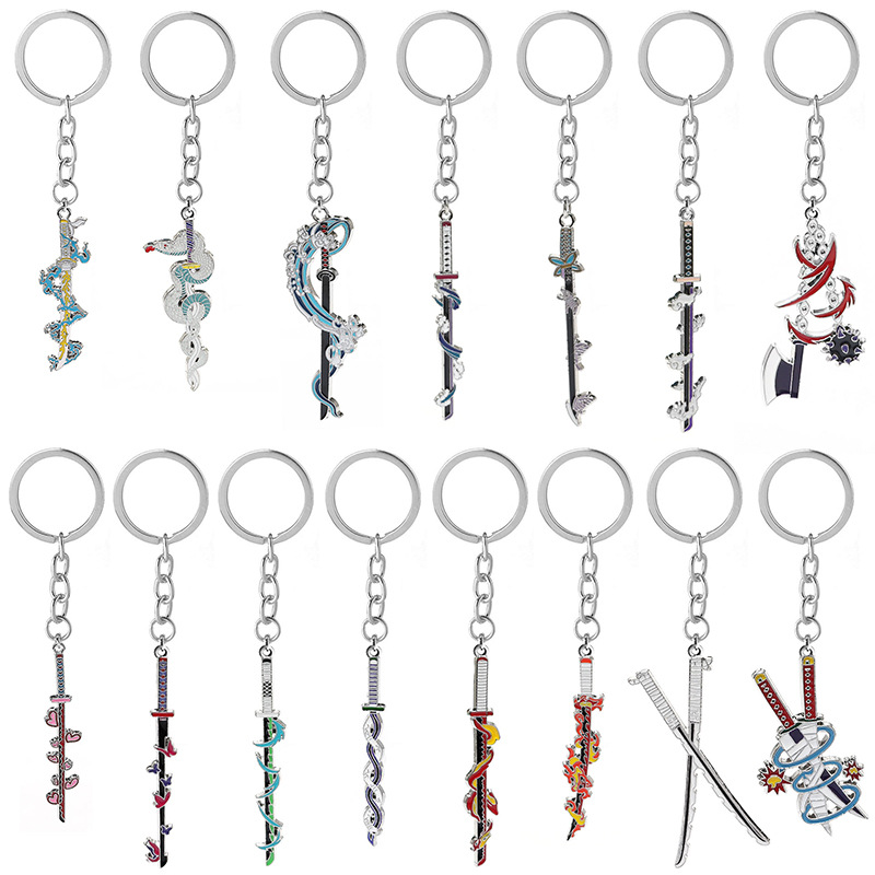 Cosplay Prop Dagger - 15 Styles Anime Ghost Kill Keychain