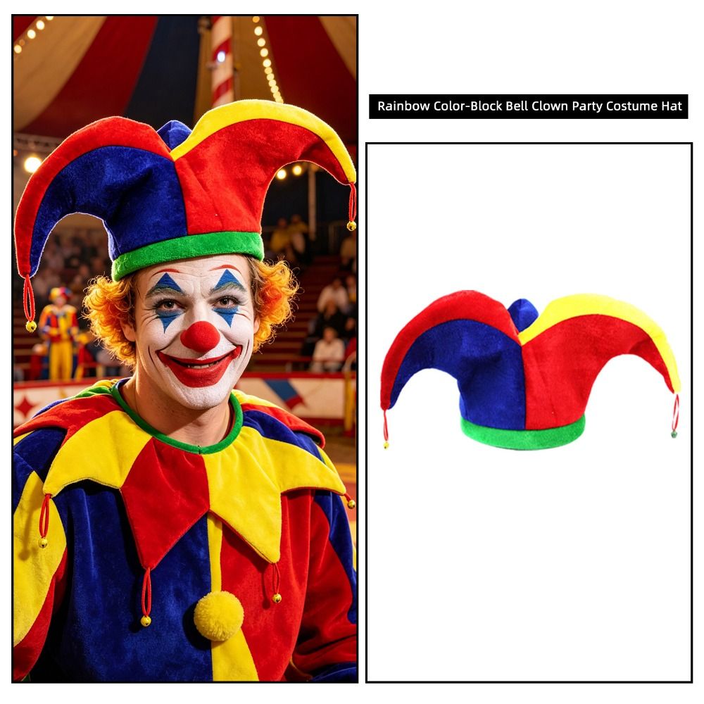 Cap Prop Multicolor Clown Hat  - Free Cosplay Prop Patterns ulasan dan harga