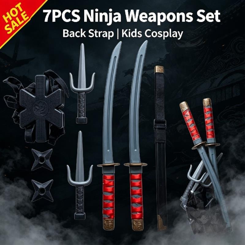Halloween 1: 1 Ninja Set Child - Cosplay Prop Knife ulasan dan harga