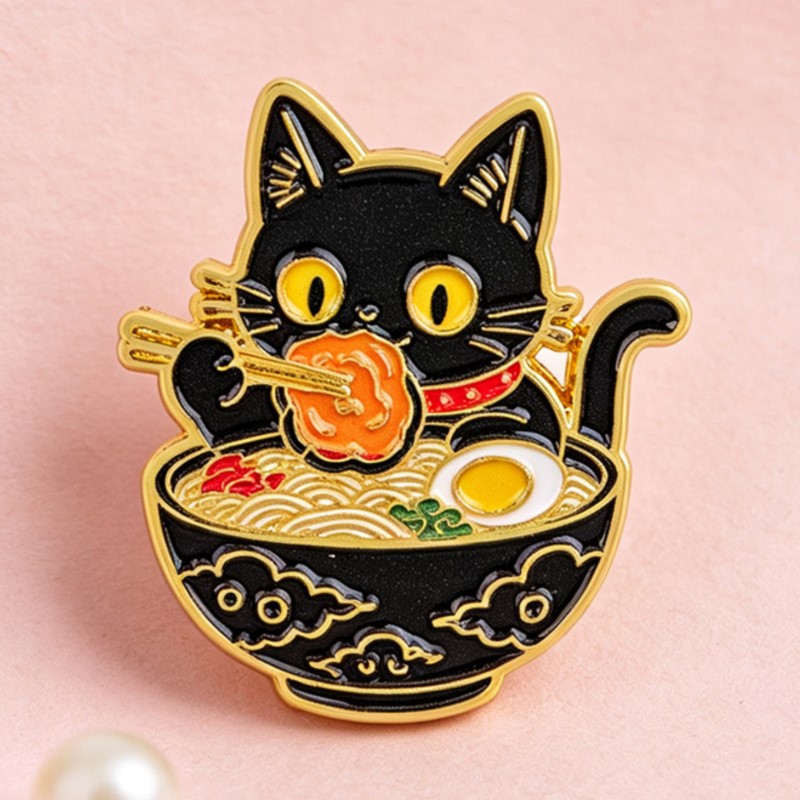 Cute Black Cat Eating Noodles  - Cosplay Prop Bag ulasan dan harga